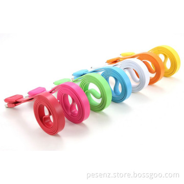 Colorful USB Data Cable for iPhone5 8pin Flat Cable